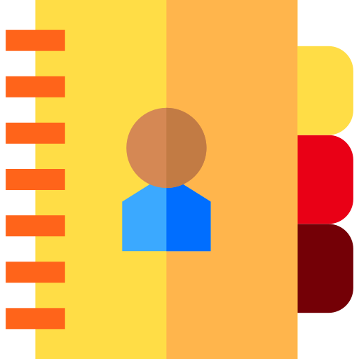 adressbuch Basic Straight Flat icon