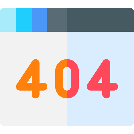 404-fout Basic Rounded Flat icoon