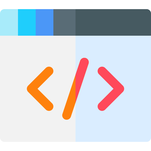 Coding Basic Rounded Flat ikon