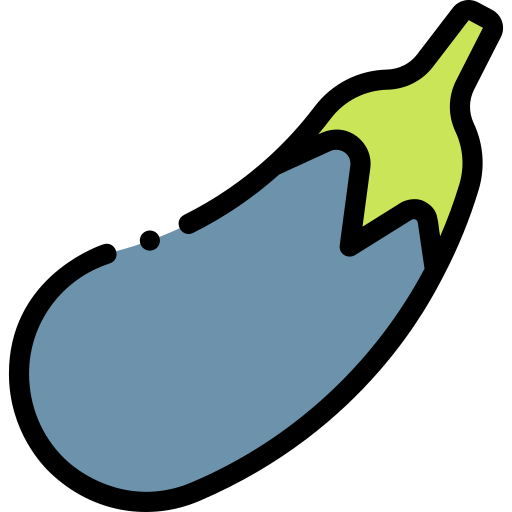 Eggplant Detailed Rounded Lineal color icon