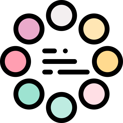 diagramme Detailed Rounded Lineal color Icône