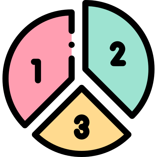 円グラフ Detailed Rounded Lineal color icon