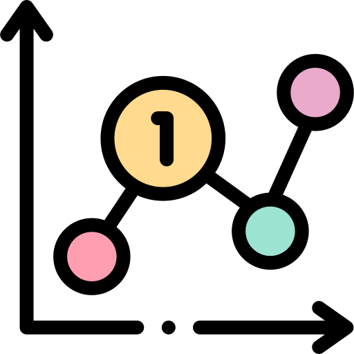 liniendiagramm Detailed Rounded Lineal color icon