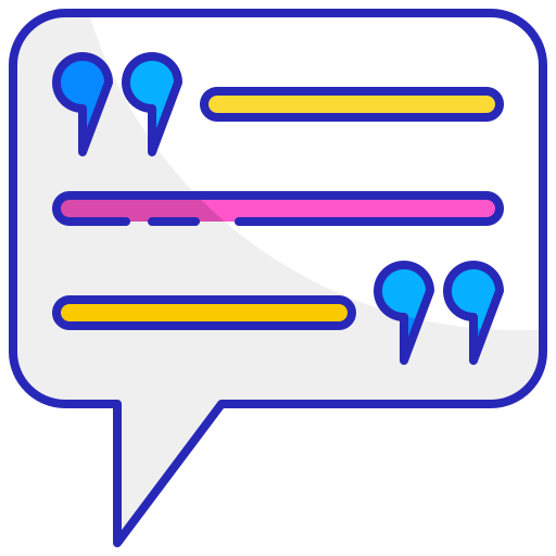 Quote Generic Outline Color icon