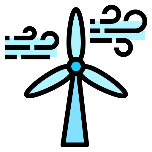 windturbine Generic Outline Color icoon