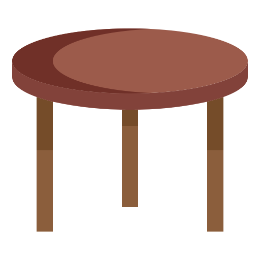 okrągły stół Generic Flat ikona