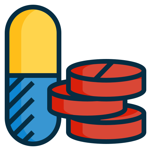 Pills Generic Outline Color icon