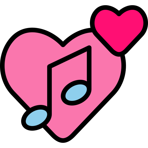 romantische muziek Generic Outline Color icoon