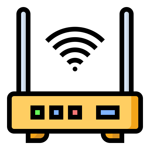 wi-fi роутер Generic Outline Color иконка