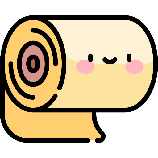 Roll paper Kawaii Lineal color icon