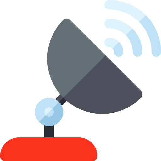 antena parabólica Basic Rounded Flat icono