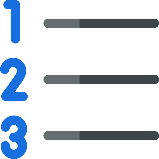 lijst Basic Rounded Flat icoon