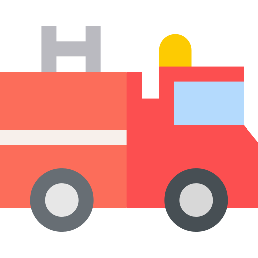 Firefighter car Basic Straight Flat icon