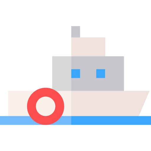 bote salvavidas Basic Straight Flat icono