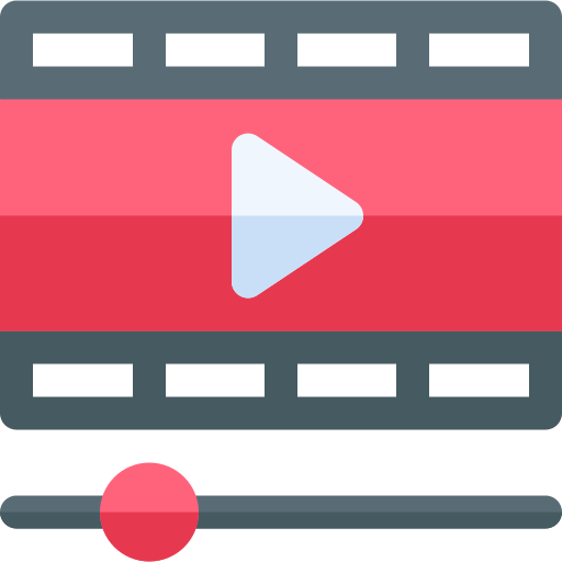 video player Basic Rounded Flat Ícone