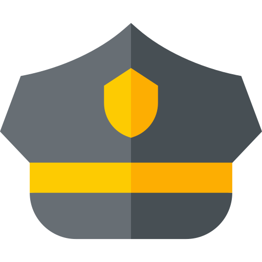 polizeimütze Basic Straight Flat icon