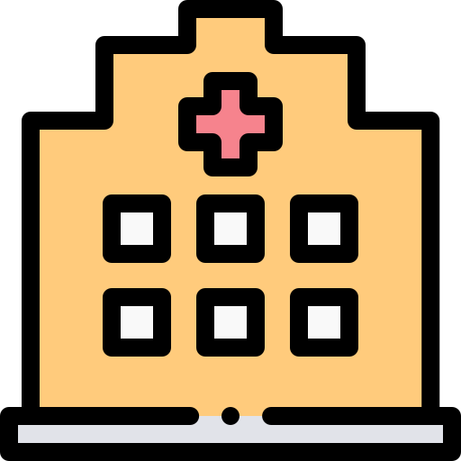 krankenhaus Detailed Rounded Lineal color icon