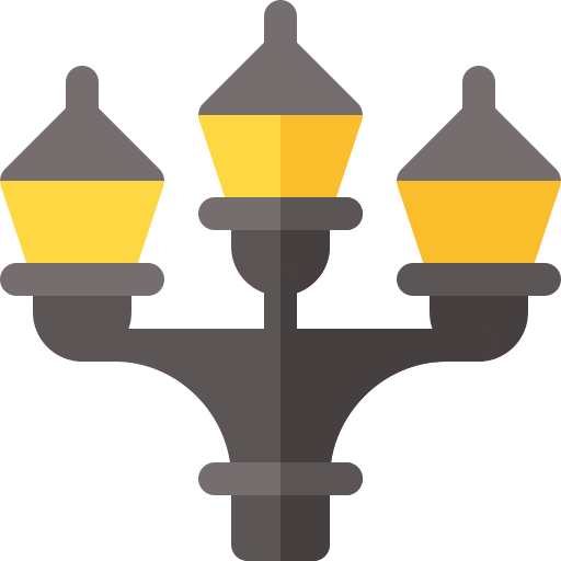 lâmpadas de rua Basic Rounded Flat Ícone