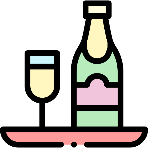 シャンパン Detailed Rounded Lineal color icon