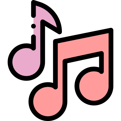 Music notes Detailed Rounded Lineal color icon