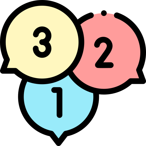 Numbers Detailed Rounded Lineal color icon