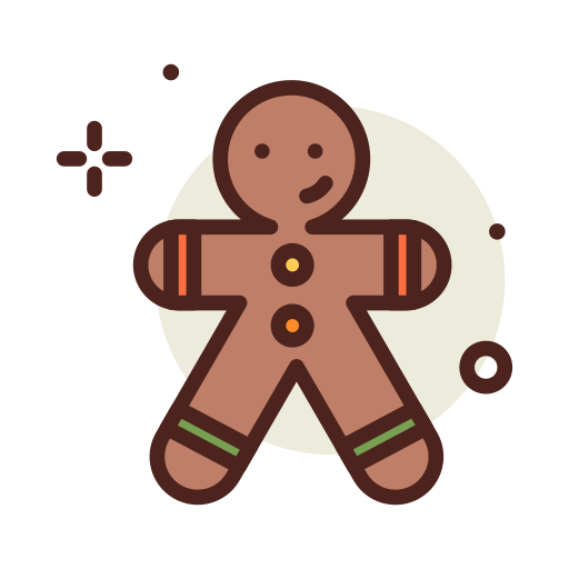 Gingerbread man Darius Dan Lineal Color icon