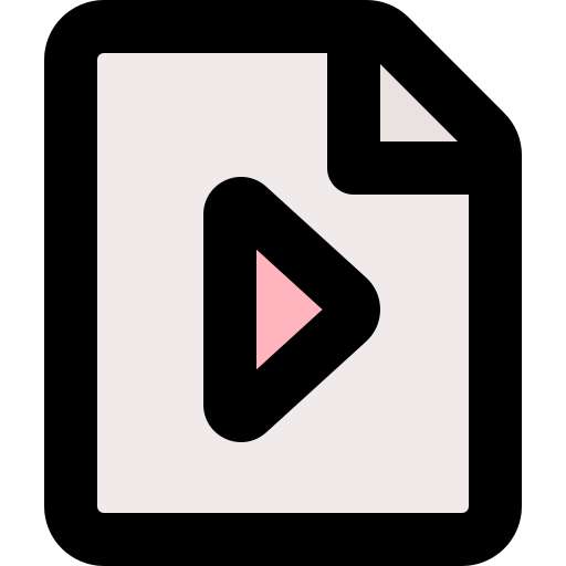 Video file bqlqn Lineal Color icon