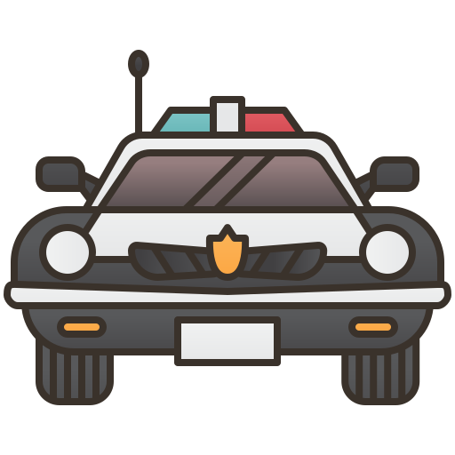 Police car Amethys Design Lineal Color icon