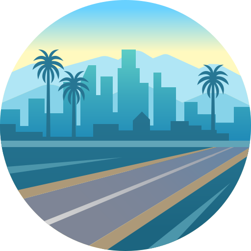 Лос-Анджелес Generic Circular иконка