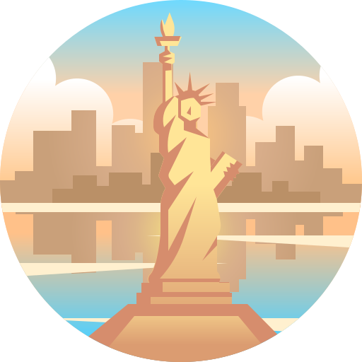 Statue of liberty Generic Circular icon