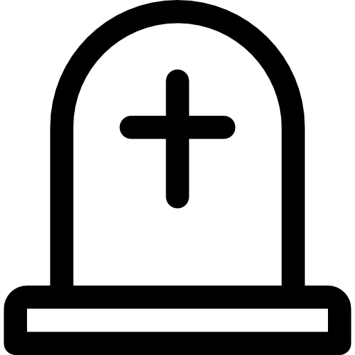 lápida sepulcral Basic Rounded Lineal icono