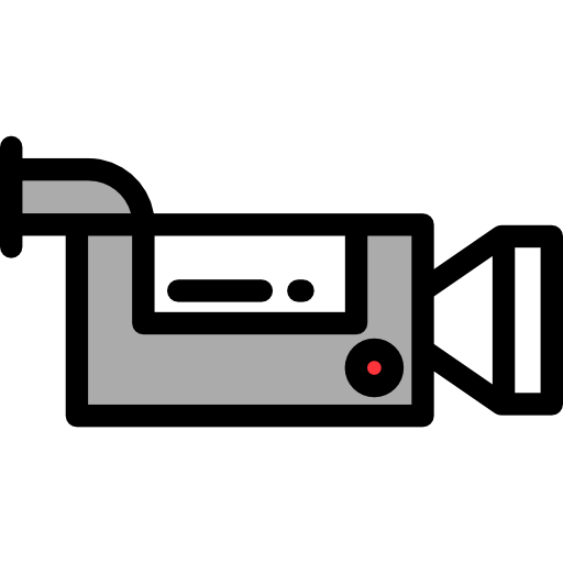 비디오 카메라 Detailed Rounded Lineal color icon
