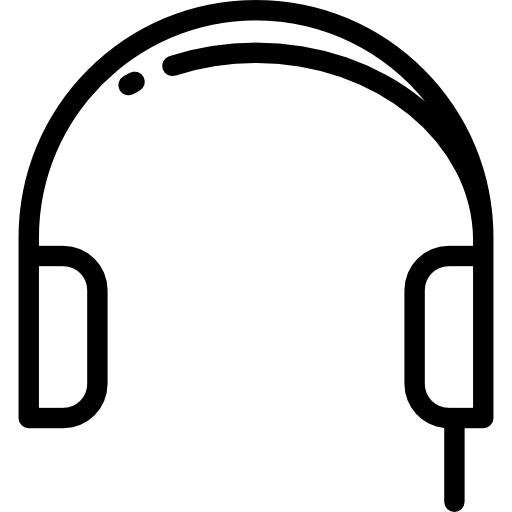 słuchawki Detailed Rounded Lineal ikona