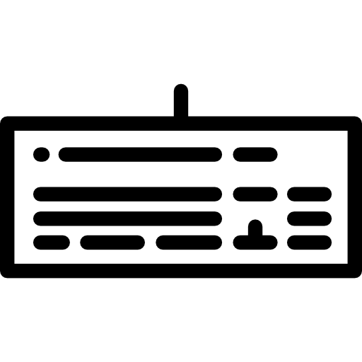 건반 Detailed Rounded Lineal icon