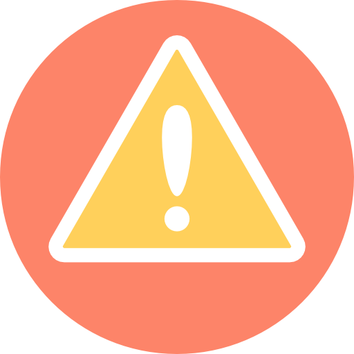 경고 Flat Color Circular icon