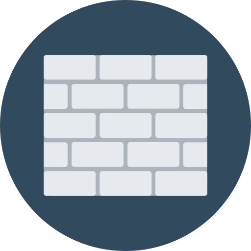 Brickwall Flat Color Circular icon