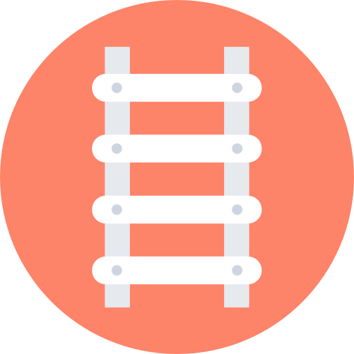 ladder Flat Color Circular icoon