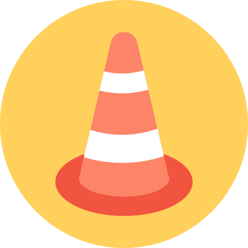 Cone Flat Color Circular icon