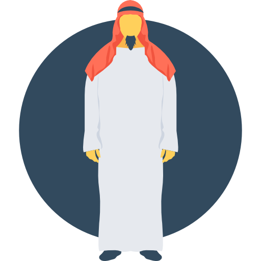 árabe Flat Color Circular icono