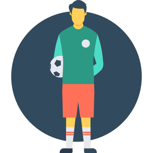 Футболист Flat Color Circular иконка