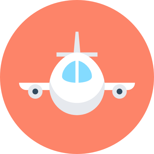 Aeroplane Flat Color Circular icon