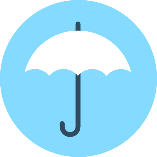 Зонтик Flat Color Circular иконка