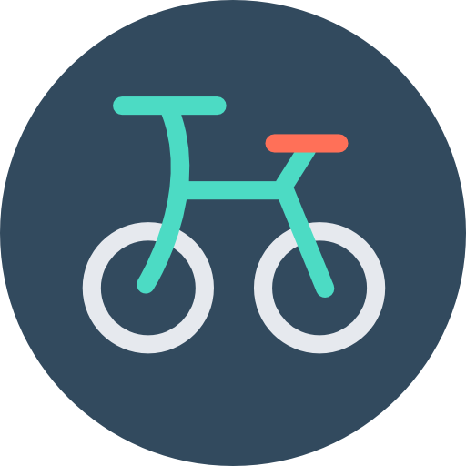 bicicleta Flat Color Circular icono