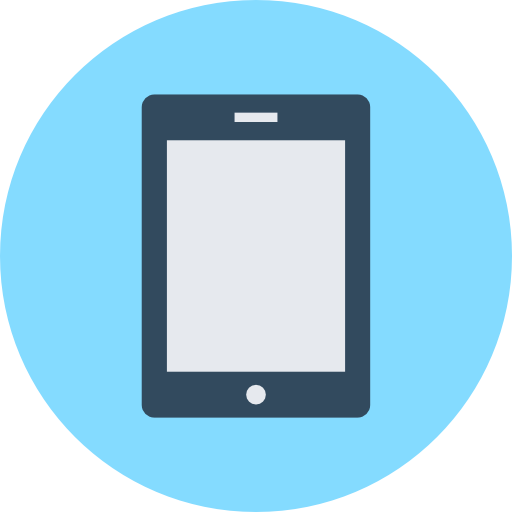 tablette Flat Color Circular icon