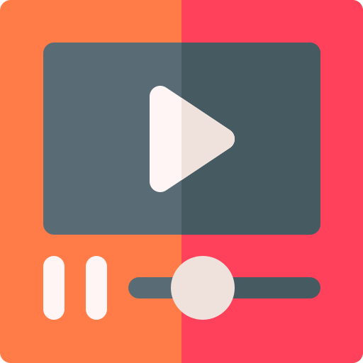 video player Basic Rounded Flat Ícone