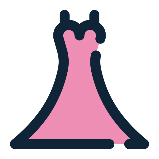 신부 드레스 Generic Outline Color icon