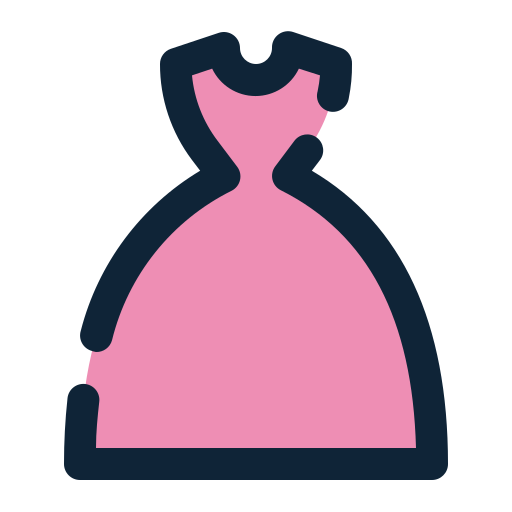vestido de novia Generic Outline Color icono