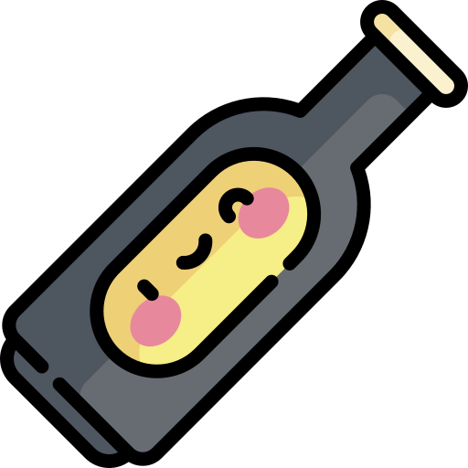 Beer bottle Kawaii Lineal color icon