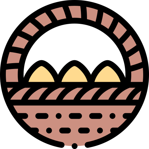 부활절 Detailed Rounded Lineal color icon
