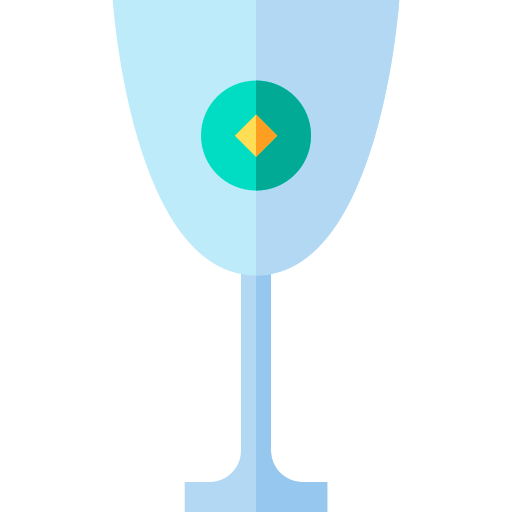 Бокал шампанского Basic Straight Flat иконка